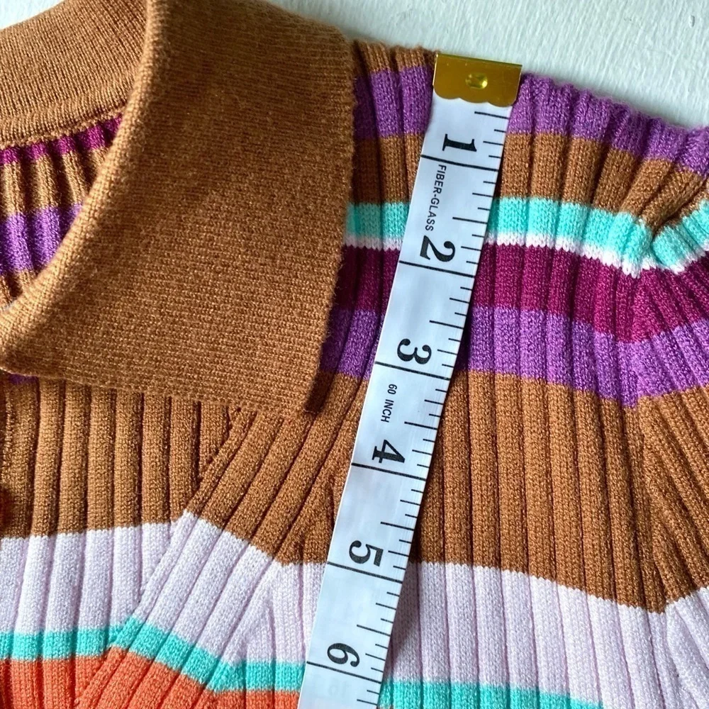 White Birch Striped Long Sleeve Cropped Sweater - Picture 10 of 12
